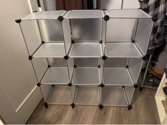 9 cube plastic storage