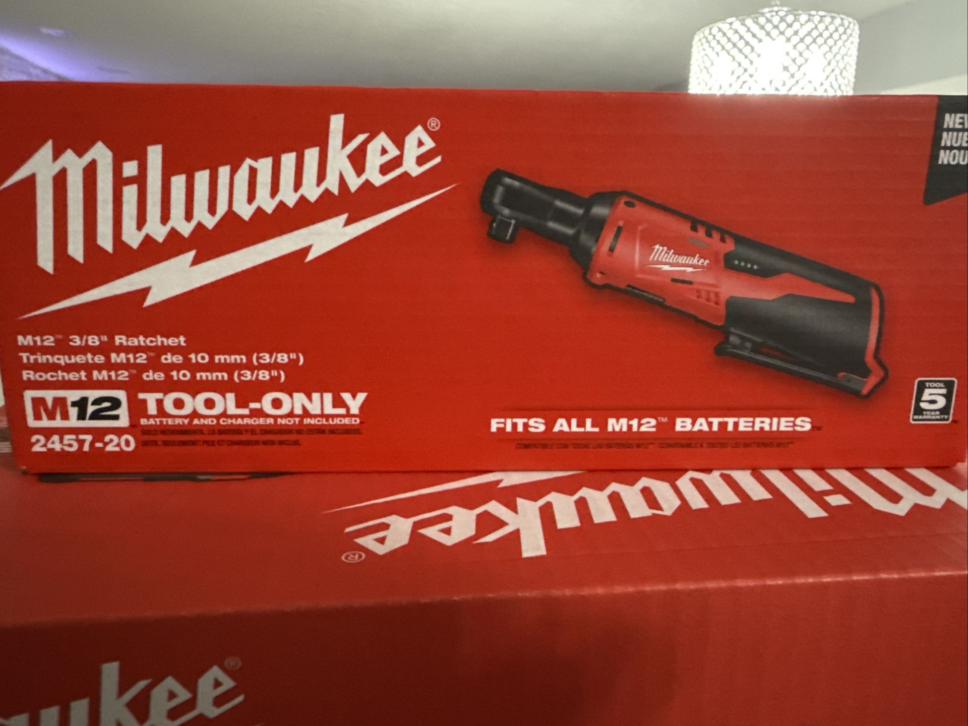 Milwaukee 2457-20 M12 12V Lithium-Ion Cordless 3/8 in. Ratchet (Tool-Only)