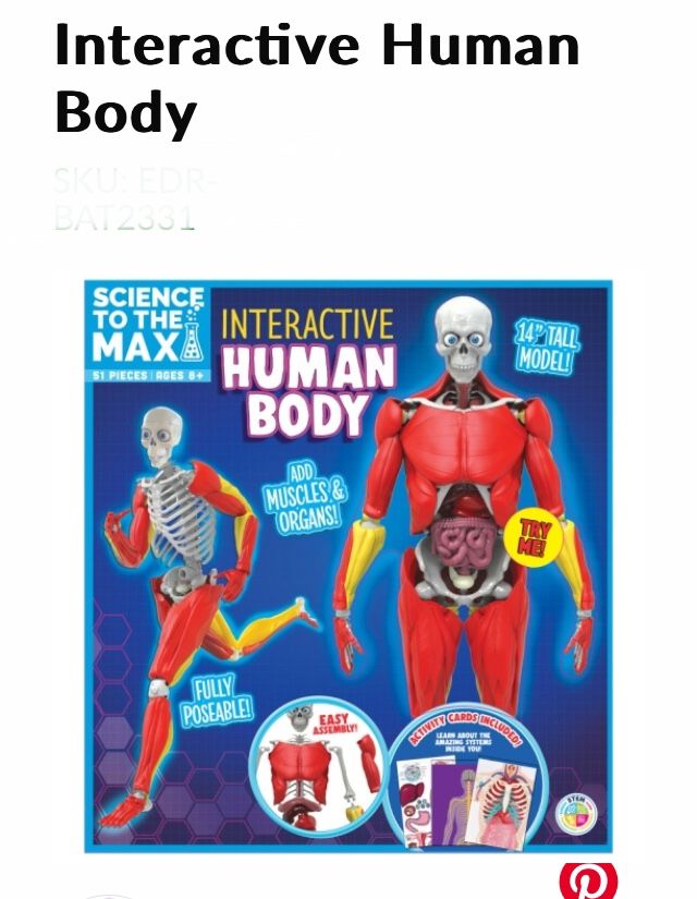 interactive Human Body By Science To The Max NiB $25