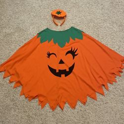 Jack-o’-lantern poncho with headband 
