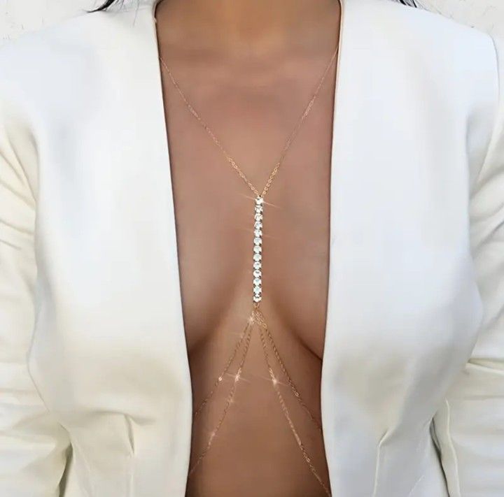 Diamond Cascade Body Chain: Elegance Redefined