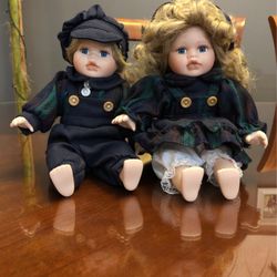 Boy And Girl Porcelain Dolls