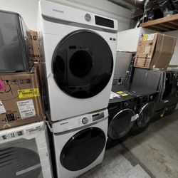 SAMSUNG FRONT LOAD WASHER AND GAS DRYER