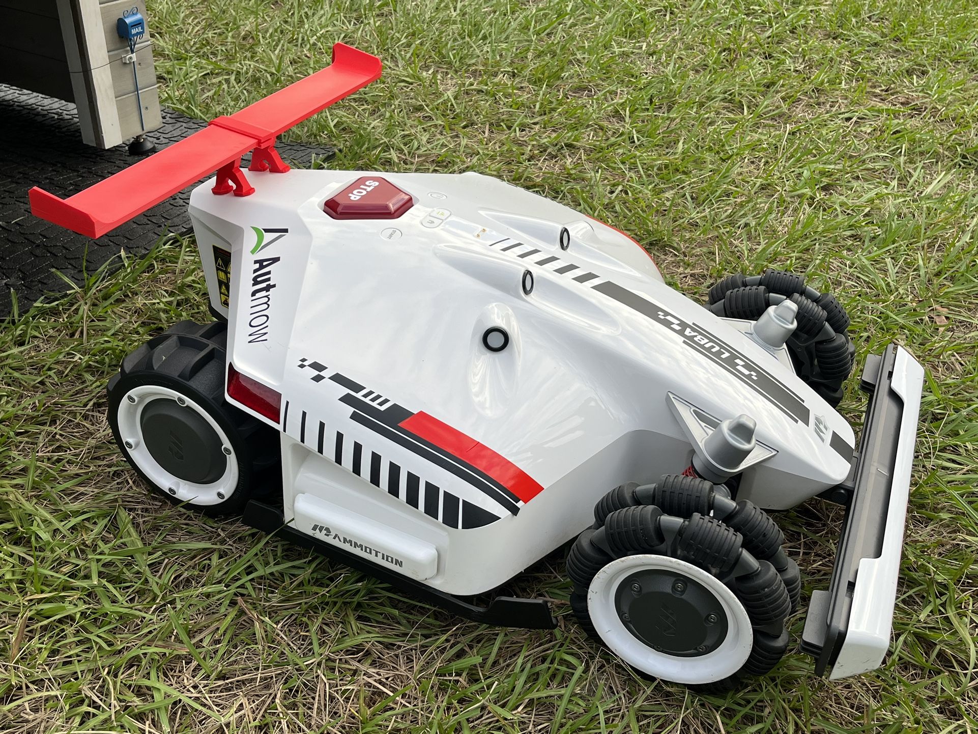 Mammotion Luba Lawn Mower Red Spoiler Wing - lawn mower not included.