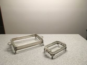 2 silver plated Banquet / servers