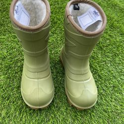 New Kids unisex Waterproof Snow Winter Warm green Boots 