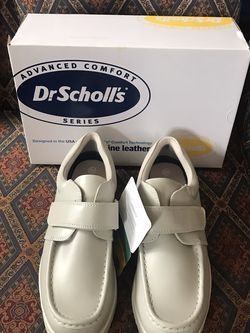 New Dr. Scholl’s Men’s Tan Leather Single Strap Shoes Size 12