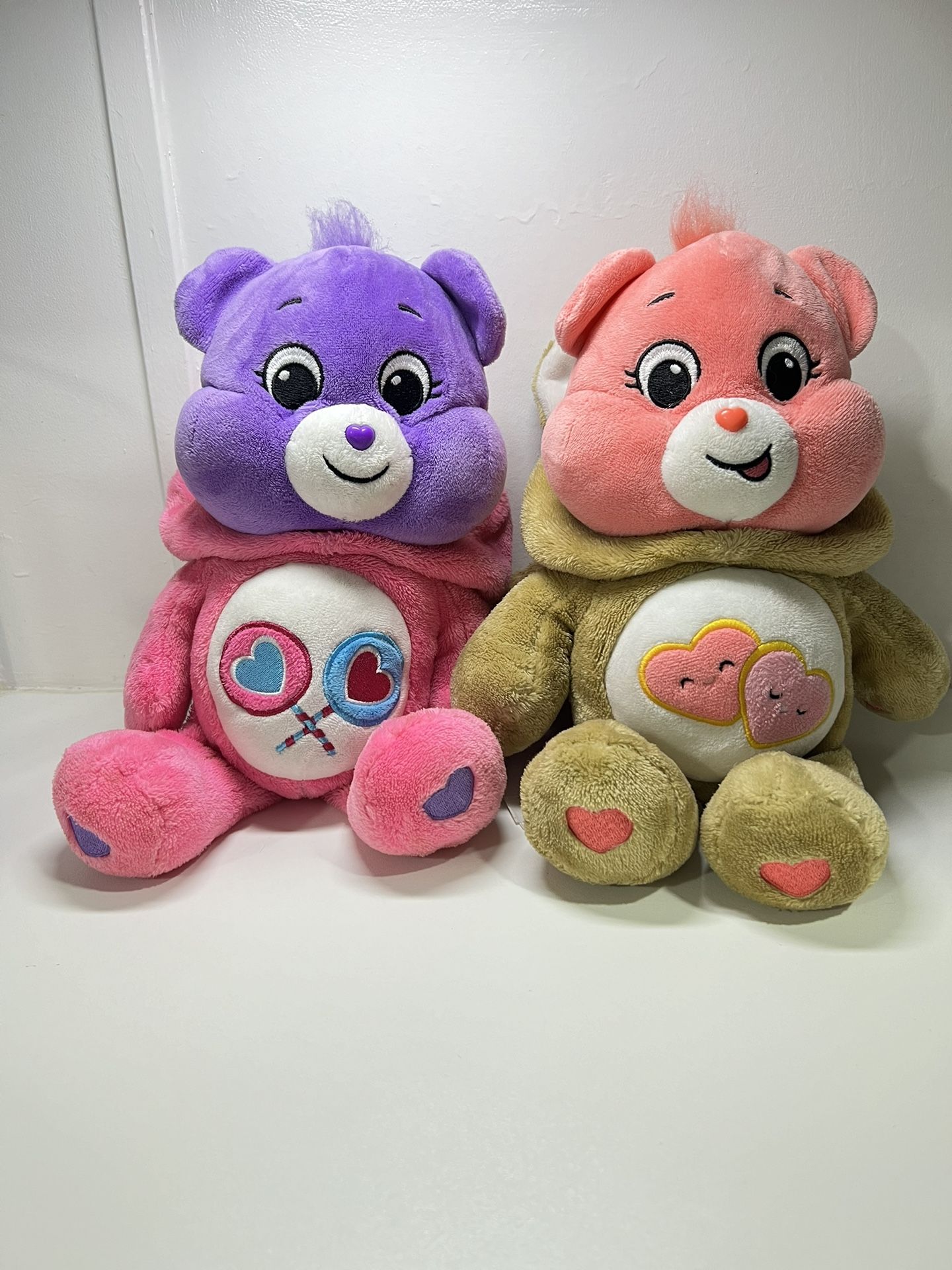 Care Bears 12" Bear Unicorn Hoodie Friends Collector Plush Care Bear 12" Lov' A Lot Bear Pink Plush Snuggle Hoodie Fox Costume Brown Animal