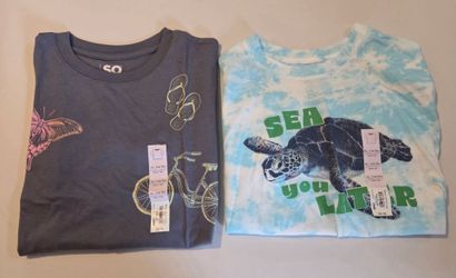 Lot of 2 Girls size 14/16 SO Boxy/Cropped T-shirts