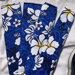 Seat belt covers Hawaiian print set of 4