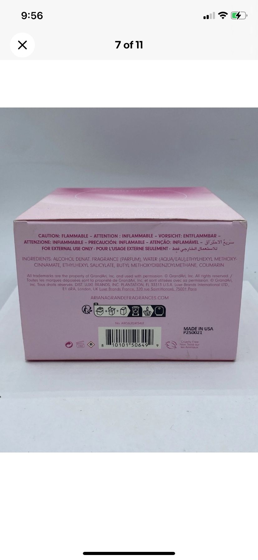 Ariana Grande Cherry Eclipse EDP oz 100 MI New In Open