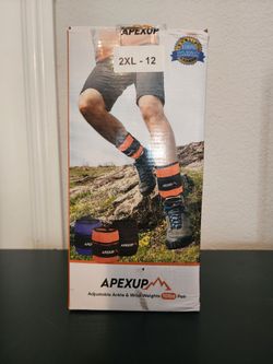 **NEW APEXUP Adjustable Ankle & Wrist Weights – 10 lb Pair – Brand New**