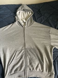Grey Alo Hoodie Zip Up