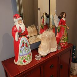 Wood Carved Christmas Statues