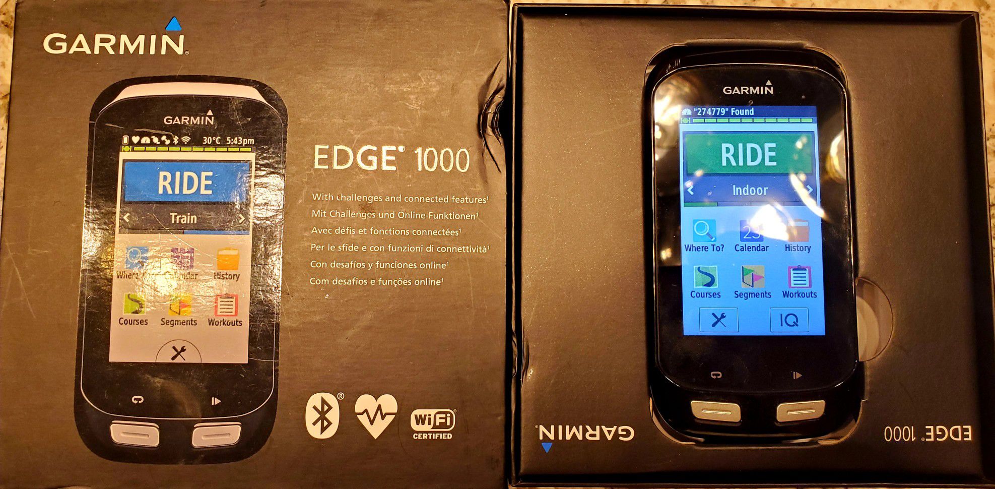 Garmin Edge 1000 Speed+Cadence+HR+GPS