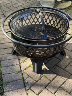 outdoor wood burning fire pit