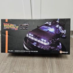 BACK TO THE FUTURE Levitating Delorean 1:20 Kids Logic Magnetic TimeMachine