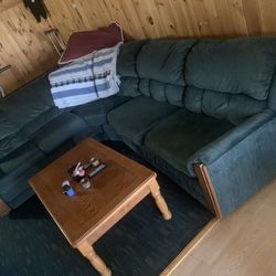 Reclining Sofa Pull Out Bed And Table 