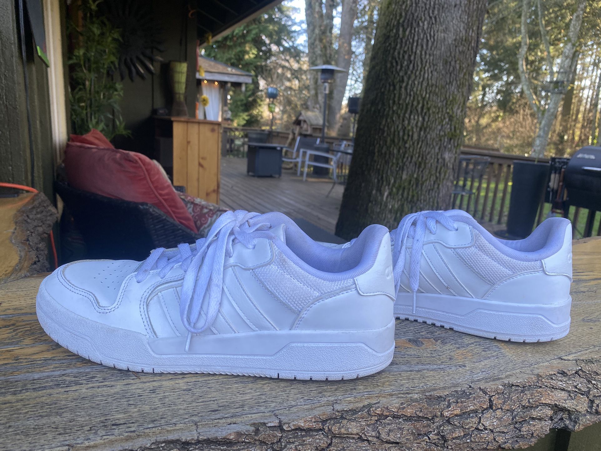 Men’s Size 10 White Adidas Shoes