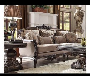 Homey Design Living Room Set – Good Condition, Mahogany Wood - Gainesville, FL