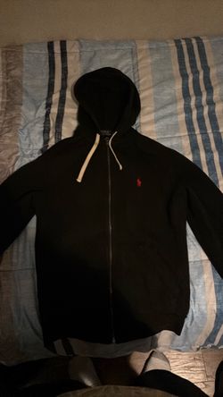 Polo Ralph Lauren Black Zip-Up Hoodie size small