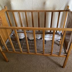 Antique Wooden Childs Crib