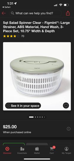 Figmint Plastic Salad Spinner