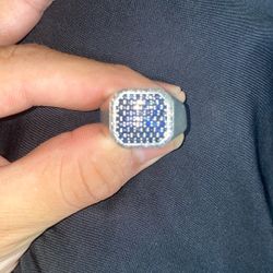 Men’s Dark Blue  Diamond Ring 