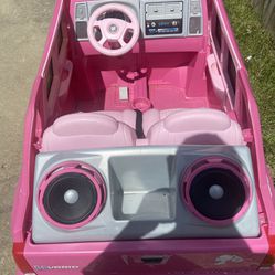 Kids 12V Ride On Truck, Battery Powered Electric Ride ,3 Speeds, MP3 Player (PINK)