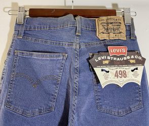 NWT LEVI'S 498 Blue Skinny Jeans 30x30 Vintage Made in Italy