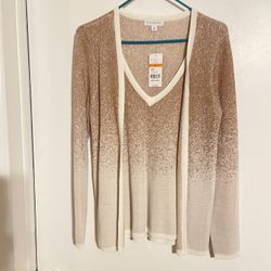 Womens Twofer Sweater Size Small By Kim Rogers, NWT, Original Cost $50. 
