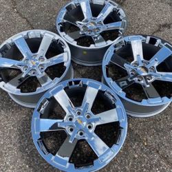 22” CHROME CHEVROLET CHEVY SILVERADO SUBURBAN WE FINANCE SET GMC SIERRA YUKON DENALI RIMS NEW 