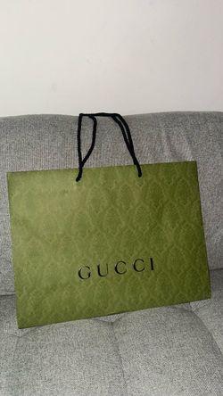 Gucci Green Paper Shopping Bag