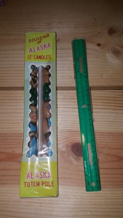 Alaska totem pole candles/12 inches
