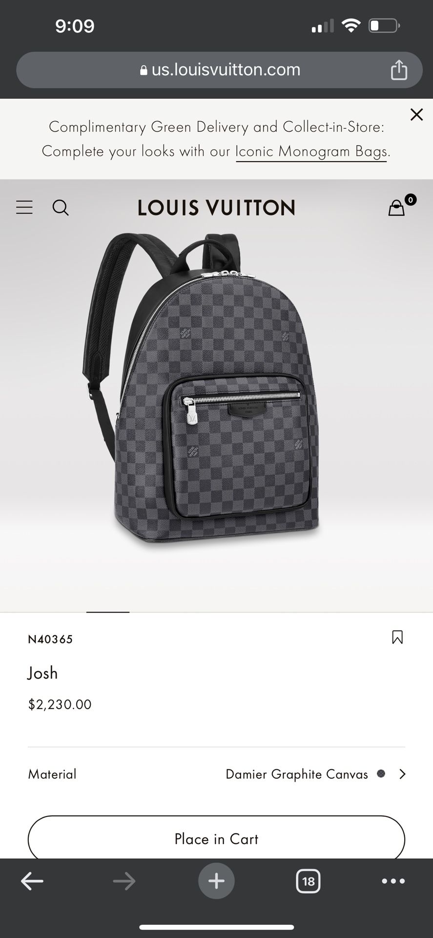 Louis Vuitton Josh Backpack for Sale in Los Angeles, CA - OfferUp