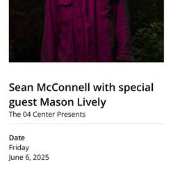 Sean McConnell Concert Tickets