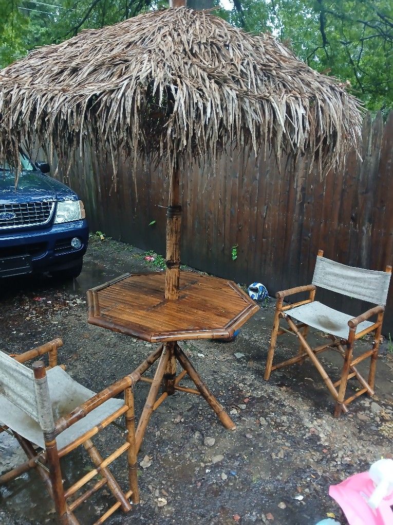 Bamboo Table And Chairs