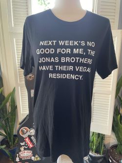 OFFICIALLY LICENSED Jonas Brothers Vegas Residency T-Shirt Black Medium Used