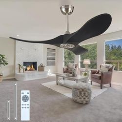 BRAND NEW 36" Wood Ceiling Fan No Light and with remote control