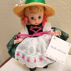 Like New 8" Madame Alexander Doll/Heidi with Goat/Storybook/Gift/Collectible 