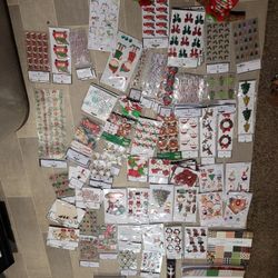 HUGE Lot Of Xmas Stickers And Paper