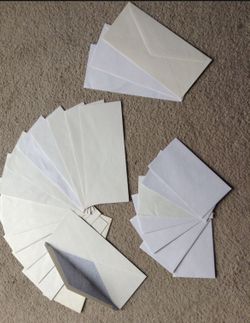 NEW!! Privacy White Envelopes 15 regular + 7 small + 3 plain envelopes - all for $5