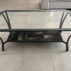 48” X 24” Glass coffee Table