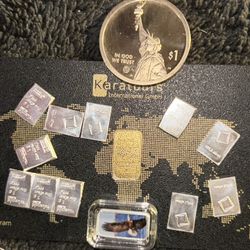 1 g Kodak bars an essay with 11 individual silver bars one colorized silver bar 
