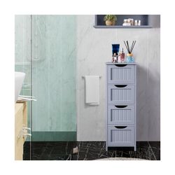 Wooden Bathroom Floor Cabinet Storage Cabinet Organizer with 4 Drawers