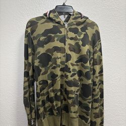 Bape Shark Camo Zip-Up (Green)