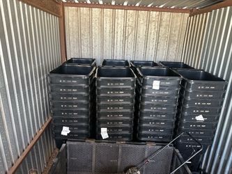 Lot of Black Plastic Storage Bins🔥