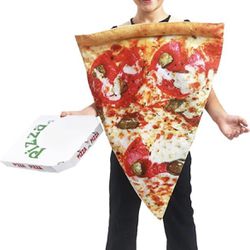 Pizza Costume Halloween Costume for Unisex Child Food Pizza Slice Costume for Kids Halloween Cosplay,One Size