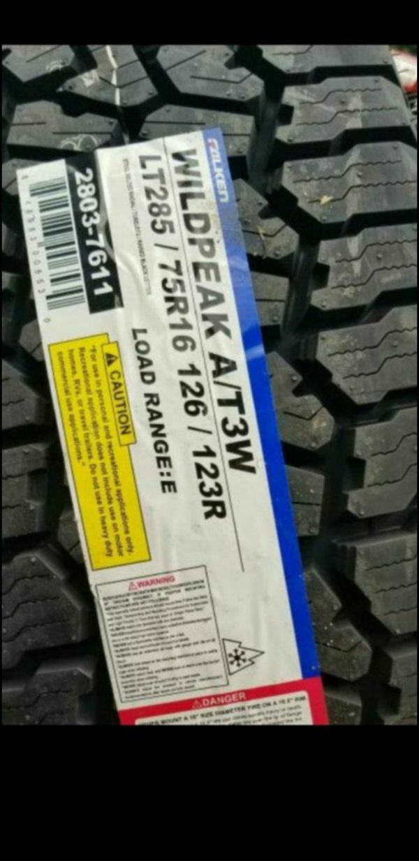 Hyundai Inland Empire >> 4 New LT 285 75 16 Falken Wildpeak AT3W Tires LT285/75R16 Load E Tire 33 x 11.50 -R16 for Sale ... Hyundai Inland Empire >> 4 New LT 285 75 16 Falken Wildpeak AT3W Tires LT285/75R16 Load E Tire 33 x 11.50 -R16 for Sale ...