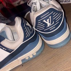 louis vuitton trainers "white blue"